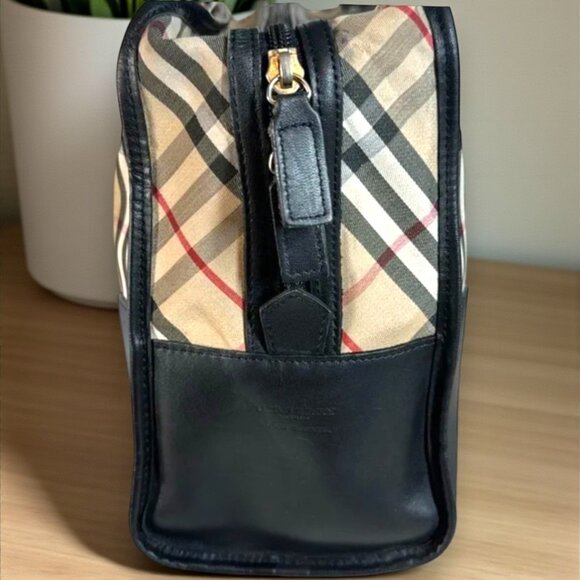 Burberry Vintage Blue Label Nova Check Boston Handbag Satchel with COA - Picture 4 of 16